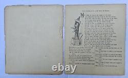 Rare Original 1869 Santa Claus et ses œuvres Magazine Livre en Lin McLoughlin Bros