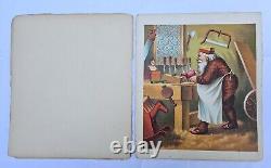 Rare Original 1869 Santa Claus et ses œuvres Magazine Livre en Lin McLoughlin Bros