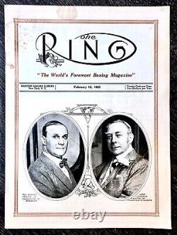 Rare Réimpression Vintage de la Première Édition du Magazine Ring de Boxe, 15.02.1922