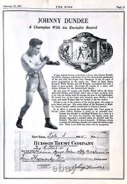 Rare Réimpression Vintage de la Première Édition du Magazine Ring de Boxe, 15.02.1922