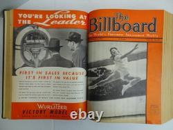 Relié 1941 Magazine Billboard Musique Swing Machine à pièces CHAUD