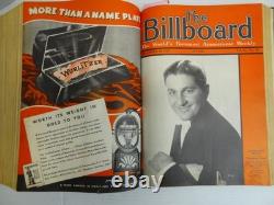 Relié 1941 Magazine Billboard Musique Swing Machine à pièces CHAUD