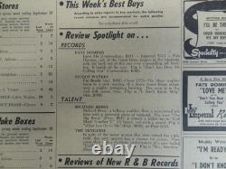 Reliure 1954 Billboard Magazine nouvelles classements R&B, nouvel artiste Elvis, jukebox Fats D