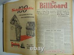 Reliure 1954 Billboard Magazine nouvelles classements R&B, nouvel artiste Elvis, jukebox Fats D
