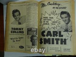 Reliure 1954 Billboard Magazine nouvelles classements R&B, nouvel artiste Elvis, jukebox Fats D