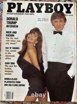 Revues vintage Playboy de Donald Trump de mars 1990 avec un poster central à 4,00 $ en très bon état.