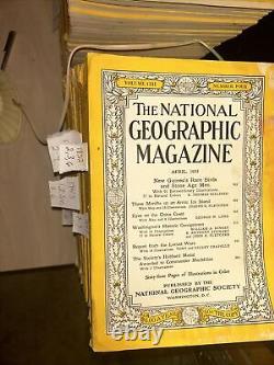 Revues vintage du National Geographic à partir de l'année 1923 à 1953