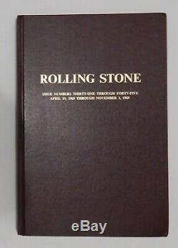 Rolling Stone Magazine # 3 Livre Relié Questions 31-45 Avril-novembre 1969 Woodstock