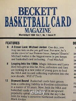 SIGNÉ Michael Jordan & Patrick Ewing Beckett Magazine de Basketball #1 AUTOGRAPHIÉ