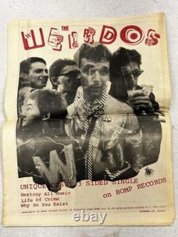 SLASH MAGAZINE Vol. 1 No. 4 PISTOLS, RAMONES, NUNS, PANTER, PLUS ! REGARDEZ