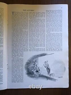 Shirley Jackson The Lottery True 1ère Édition New Yorker Magazine 26 Juin 1948 Nm