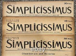 Simplicissimus, Magazine Satirique Allemand, Lot De 16