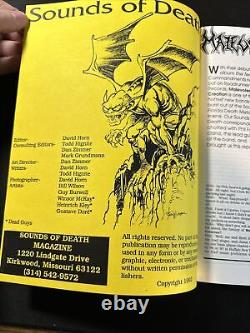 Sons du magazine de la mort #1 Cannibal Corpse 1992 RARE VHTF Seulement un sur eBay VF