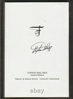 Stephen King Signé Édition Limitée (1990) Fantasy & Science Fiction Magazine