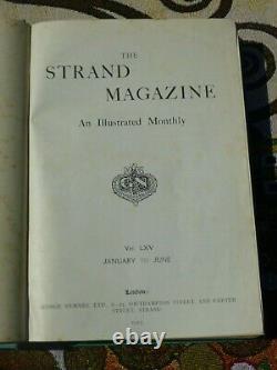 Strand Magazine Sherlock Holmes 1ère Édition Vol LXV Jan-juncreeping Man 1923