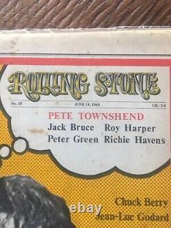 Super Rare 1ère Édition Anglaise Rolling Stone #35 14 Juin 1969 Avec L'affiche Tommy