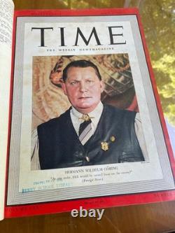 TIME Magazine Volume Relié Avril-Juin 1940 Semaine par Semaine de la Seconde Guerre Mondiale