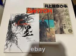 Takehiko Inoue Livre D'art Sumi Première Édition & Magazine Ensemble De 3