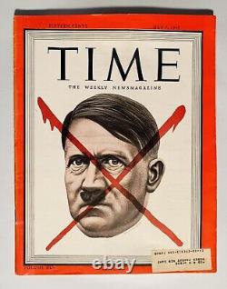 Temps Le magazine hebdomadaire Adolph Hitler Vol. XLV No. 19 7 mai 1945 VG-EX