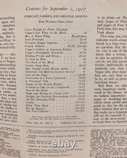 Terrifique VOGUE Magazine 1er septembre 1927 BRISSAUD Équestre ART DÉCO NEWPORT