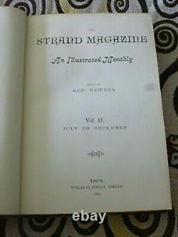 The Strand Magazine Sherlock Holmes 1ère Édition Antique Hardback Volume II 1891