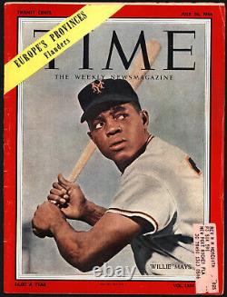 Time Magazine 26 Juillet 1954 Willie Mays Baseball Ny Giants 1950 Histoire