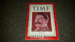 Time Magazine Janvier 1 1940 Joseph Staline Homme De L’année Seconde Guerre Mondiale