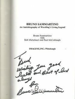 Tres Rare Bruno Sammartino Signé Lutte Autobiographie Withcoa