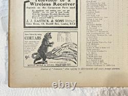 Très Rare Magazine de TÉLÉVISION Vol 1 No 1 Mars 1928 Premier Journal de Télévision au Monde