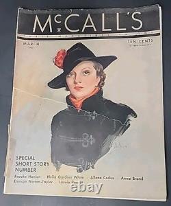 VTG McCall's Magazine 1935 Lot de (9) numéros janv., juil. et oct., nov. Neysa McMein