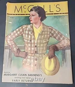 VTG McCall's Magazine 1935 Lot de (9) numéros janv., juil. et oct., nov. Neysa McMein
