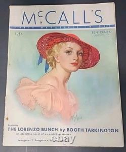 VTG McCall's Magazine 1935 Lot de (9) numéros janv., juil. et oct., nov. Neysa McMein