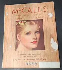VTG McCall's Magazine 1935 Lot de (9) numéros janv., juil. et oct., nov. Neysa McMein