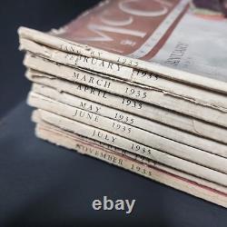 VTG McCall's Magazine 1935 Lot de (9) numéros janv., juil. et oct., nov. Neysa McMein