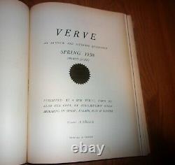 Verve Magazine Vol. 1 N ° 1,2,3,4 Lié Excellent État Complet Rare