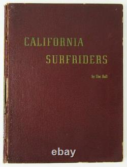 Vintage Histoire Du Surf California Surfriders By Doc Ball 1st Edition 1946 Rare