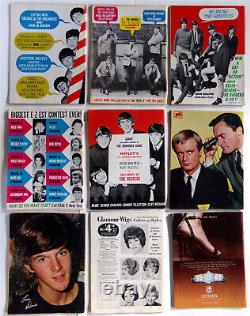 Vintage Magazine Lot Early Beatles Invasion Britannique Des Années 1960, 16 Adolescents, 9x Set