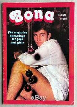 Vintage Uk Bona Magazine # 5 1975 Mega Rare! Gay Intérêt