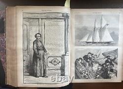 Volume relié de Harper's Weekly de 1871, Thomas Nast, Chicago? Incendie? 49 numéros