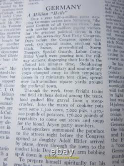 Volume relié du magazine TIME Juillet-Septembre 1937 Rare Original