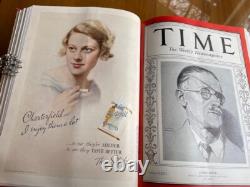Volume relié du magazine TIME de janvier à juin 1934, rare et original