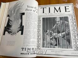 Volume relié du magazine TIME juillet-décembre 1926, original rare