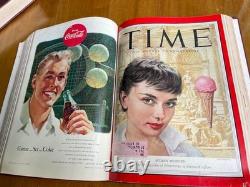 Volume relié original de TIME Magazine juillet-septembre 1953 capsule temporelle rare