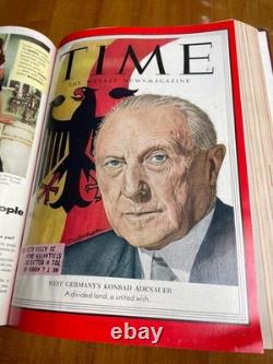 Volume relié original de TIME Magazine juillet-septembre 1953 capsule temporelle rare