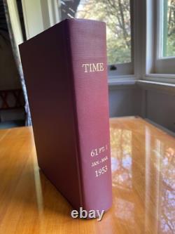 Volume relié original du magazine TIME, janvier-mars 1953, rare capsule temporelle