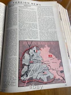 Volume relié original du magazine TIME, janvier-mars 1953, rare capsule temporelle