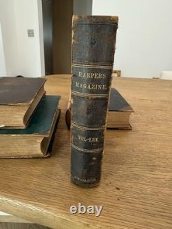 Volumes reliés rares et anciens du Harper's New Monthly Magazine (5 livres) - XIXe siècle