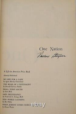 Wallace Stegner Une Nation Première Édition Signée