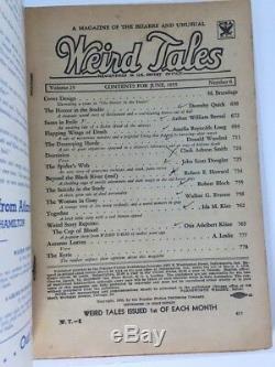 Weird Tales Juin 1935 -robert E. Howard Conan Beyond The Black River Vg