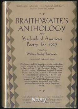 William Stanley Braithwaite / Anthologie Du Magazine Verse Première Édition 1929
